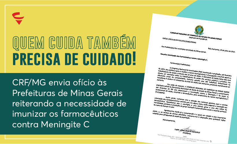 CRF/MG oficializa municípios para vacinar farmacêuticos contra Meningite C